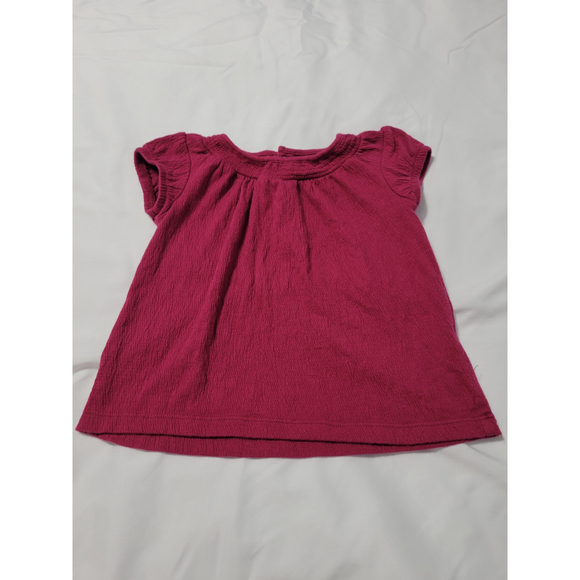 Girls Carter's Top Size 18M Red/Burgundy NWOT Short Sleeve Shirt - Picture 1 of 4